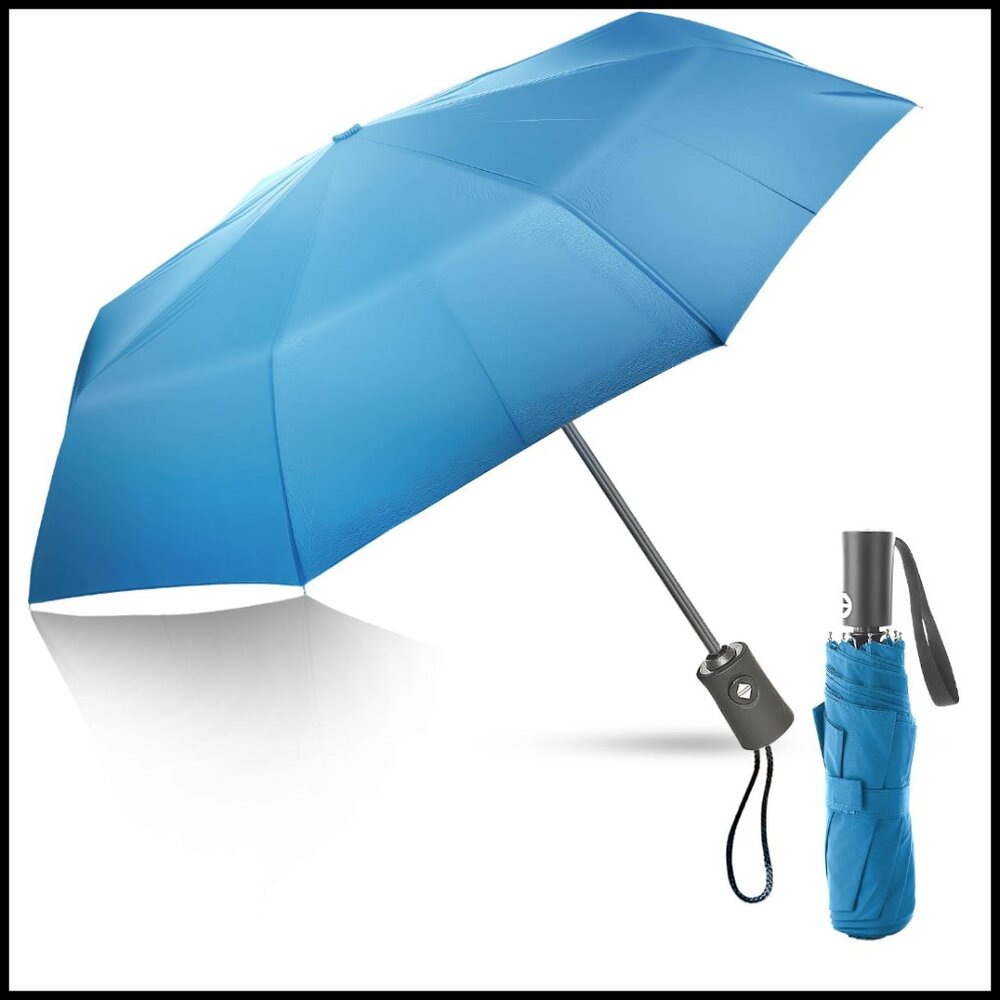 Windproof Travel Umbrella Automatic Open Close Co… - image 1